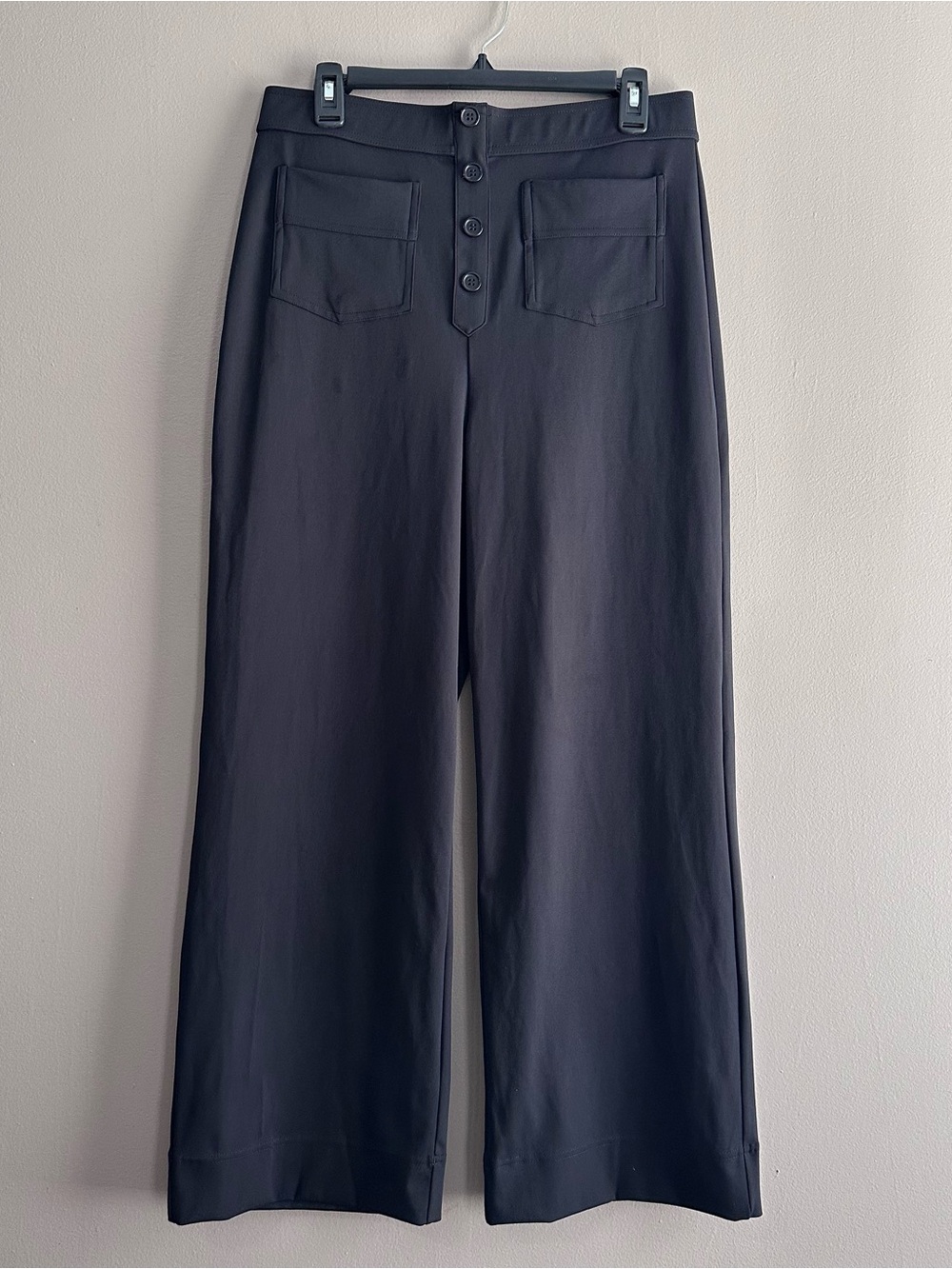 Halara Black Day Stretch High Waisted Pockets Pants Womens Large Petite NWT